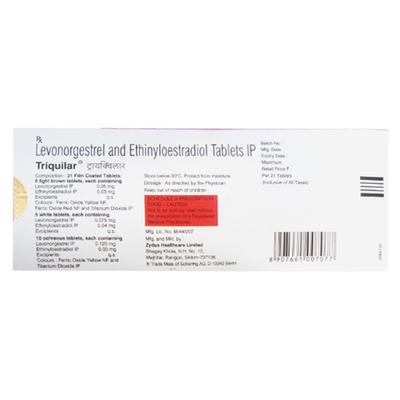 Triquilar Tablet 21'S - Contraception-Ora