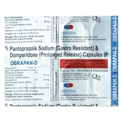 OBRAPAN D Capsule 10's - Ulcer/Reflux/Flatulence-Aaa