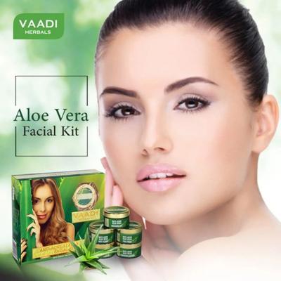 Vaadi Herbals Anti-Acne Aloe Vera Facial Kit with Green Tea Extract 270 gm - Facial Kits