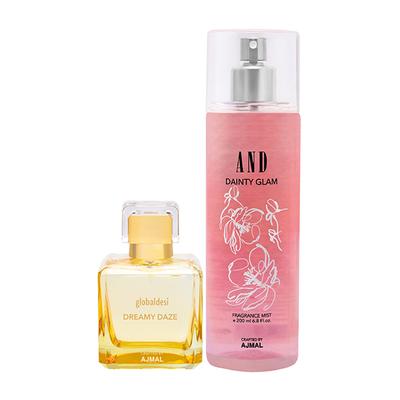 Global Desi Dreamy Daze EDP FT & AND Dainty Glam Body Mist 250 ml - Body Mist/Spray