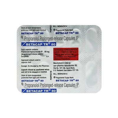 Betacap TR 80mg Capsule 10'S - Hypertension-Bet