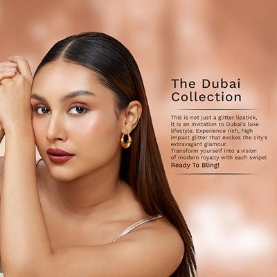 Pilgrim Glitter Lipstick My Habibi-07 Luxurious 3-D Glitter Formula With Matte Finish pink 4.2 g - Lipsticks