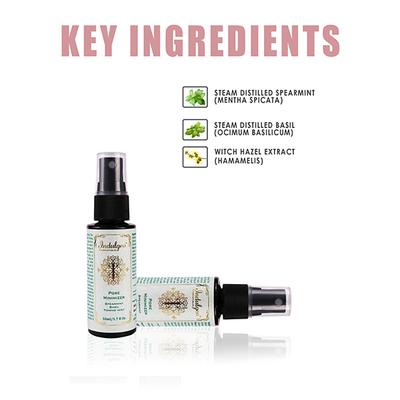 Indulgeo Essentials Pore Minimizer Spearmint And Basil Toning Mist 50 ml - Face Mists