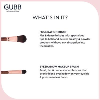 Gubb Flawless Base Kit Set Of 5 (Foundation, Blush, Fan, Buffer & Powder) 1's - Face Brush