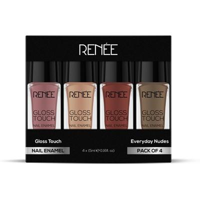 Buy Renee Gloss Touch Everyday Nudes Nail Enamels 5ml each 4's Online