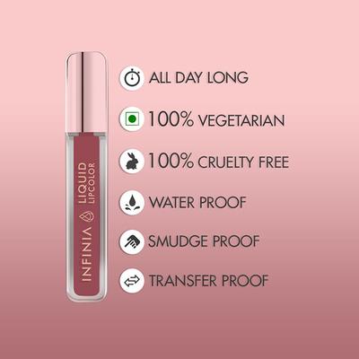 Infinia Liquid Lip Color Liquid Lipstick M 98 Long Lasting and Waterproof 5 ml - Liquid Lipsticks
