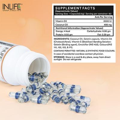 INLIFE Vitamin D3 2000 IU Capsules 60's - Multi-Vitamins