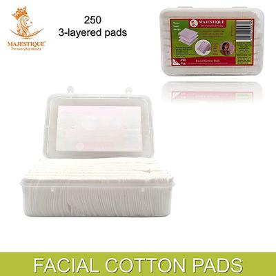 Majestique Facial Cotton Pads Cosmetic Facial Care Cleansing Square Tissues for Skin Care 150gm 250's - Facial Wipes & Tissues