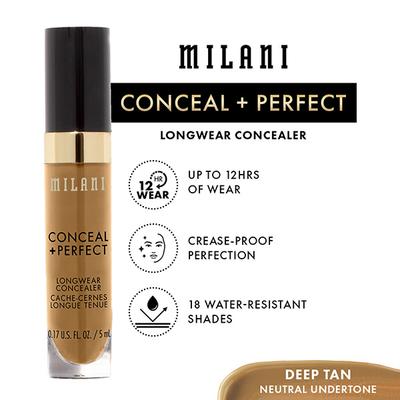 Milani Conceal + Perfect Long Wear Concealer Deep Tan 5 ml - Concealer