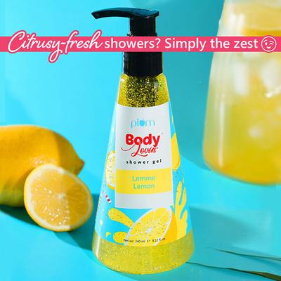 Plum BodyLovin' Lemme Lemon Shower Gel Body Wash - Lemon Fragrance 240 ml - Shower Gels & Body Wash