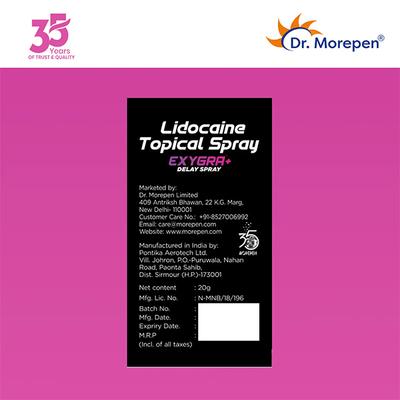 Dr. Morepen Exygra+ Delay Topical Spray 20 g - Pain Relief Spray