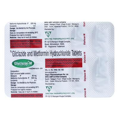 GLYCLAZAR M Tablet 10's - Diabetes-Ant