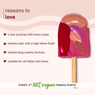 Plum Soft Swirl Lip Gloss, High-Shine Finish, Intense Pigment, 3 Shades In 1, 121 Caramel Crunch 6 ml - Liquid Lipsticks