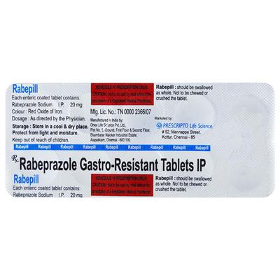 RABEPILL Tablet 10's - Ulcer/Reflux/Flatulence-Aaa