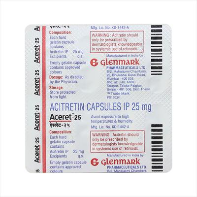 Aceret 25mg Capsule 10'S - Psoriasis/Seborrhea/Ichthyosis-Pso