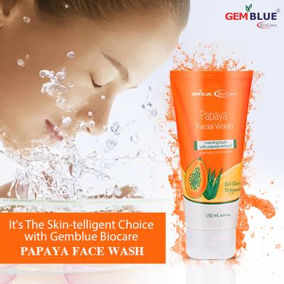 Gemblue Biocare Facial Wash - Papaya 150 ml - Facial Kits