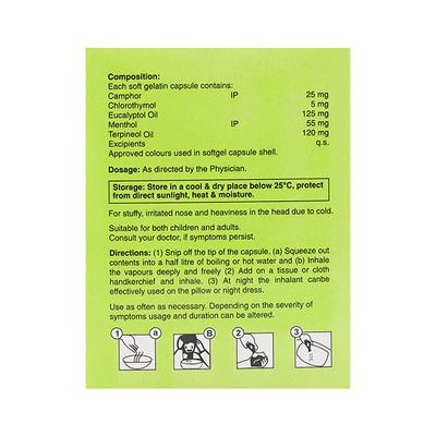 NOZCALM INHALANT Softgel 10's - Nasal Congestion-Nas