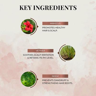 Just Herbs Hibiscus + Vetiver Antidandruff Shampoo Paraben Free 200ml - Shampoos