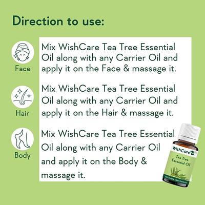 WishCare 100% Pure Tea Tree Essential Oil 15 ml - Essential Oils