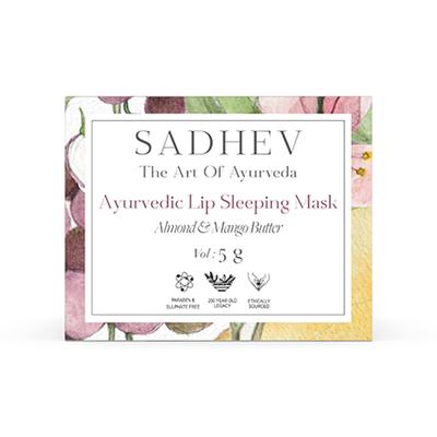Sadhev Ayurvedic Lip Sleeping Mask with Almond and Mango Butter 5 gm - Lip Mask