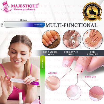 Majestique Crystal Nail File, Double Sided, Nail Care Tool - Color May Vary 1's - Manicure & Pedicure Kits
