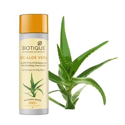 Biotique Bio Aloe Vera Lotion SPF 30 Sunscreen for Normal to Oily Skin 120 ml - Face Sunscreen