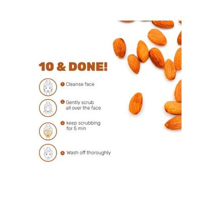 IKKAI Organic Awesome Almond Face Scrub 100 gm - Scrubs & Exfoliants