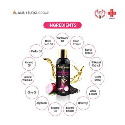 Kesh Nikhar Hair oil- Red Onion Black Seed 200 ml + Kesh Nikhar Soap 100 gm - Hair Oils