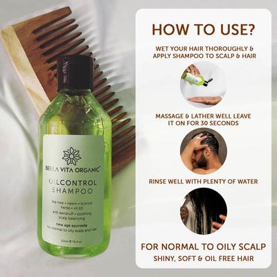 Bella Vita Organic Oil Control Shampoo 225 ml - Shampoos