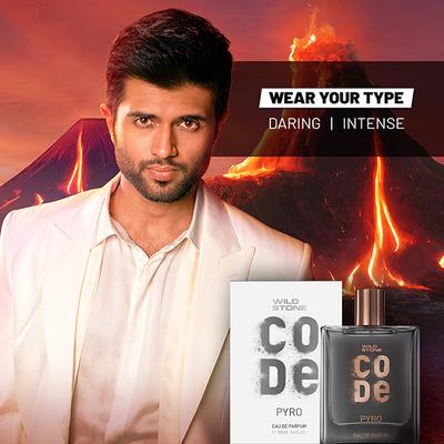 Wild Stone Code Pyro Eau De Parfum for Men, Bold, Intense & Vibrant Fragrance, Luxury Men Perfume 100 ml - Men Perfumes (Edt/Edp)