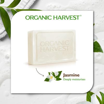 Organic Harvest Luxurious Bathing Bar - Jasmine Bathing Soap for Gentle Cleansing, Jasmine Soap 125 gm - Soaps