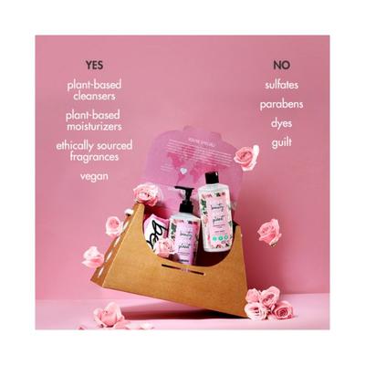Love Beauty And Planet Murumuru Butter & Rose Body Wash, Body Lotion & Tote Bag 400 ml - Lotions & Creams