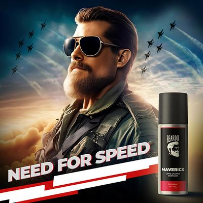 Beardo Maverick Perfume Deo Spray for Men, Strong and Long Lasting 150 ml - Men Deodorants/Roll-Ons
