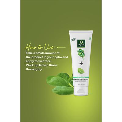 Organic Harvest Vitamin B Face Wash with Spinach & Niacinamide Skin 100gm - Face Wash & Cleansers