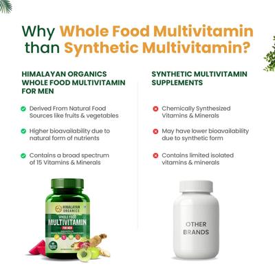 Himalayan Organics Whole Food Multivitamin Vegetarian Capsule - Men 60's - Multi-Vitamins