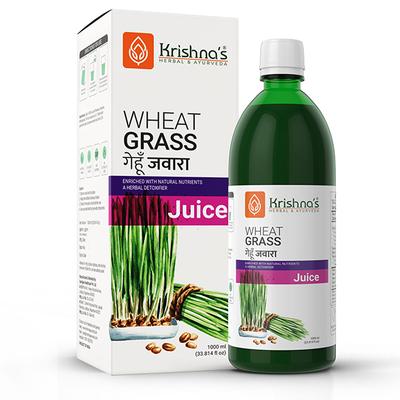 Krishna's Herbal & Ayurveda Wheatgrass Juice 1000 ml - Ayurvedic Juices