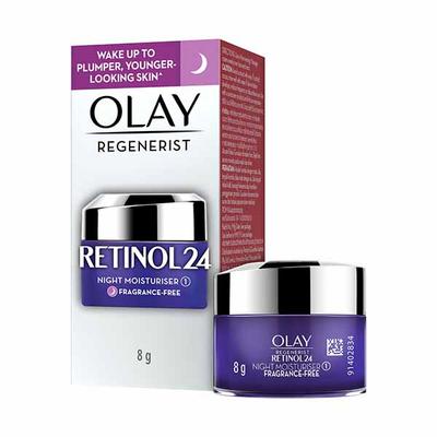 Olay Regenerist Retinol 24 Night Moisturiser Fragrance Free Smooth Wake Up to Plumper Younger Looking Skin 8gm - Face Moisturizers