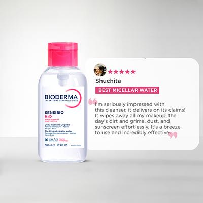 Bioderma Sensibio H2O Micellar Water Sensitive Skin Makeup Remover Pump Bottle 500 ml - Make Up Removers