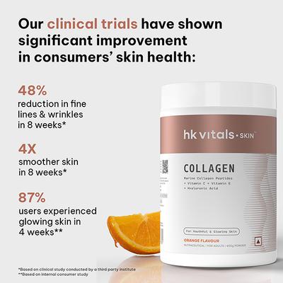 HealtHKart HK Vitals Skin Radiance Collagen Supplement, Marine Collagen (Orange) 400 gm - Multi-Vitamins