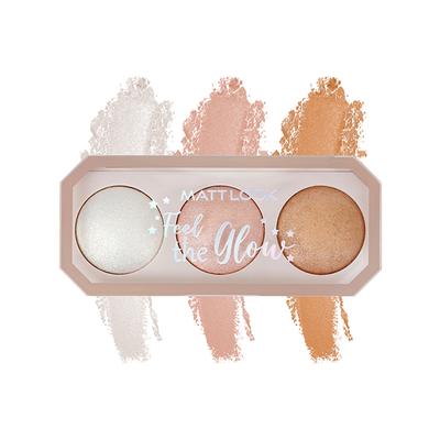 Matt Look Feel The Glow Baked Highlighter With 3 Ultimate & Extreme Pigmented Shades, Light House-01 15 gm - Highlighters & Illuminators