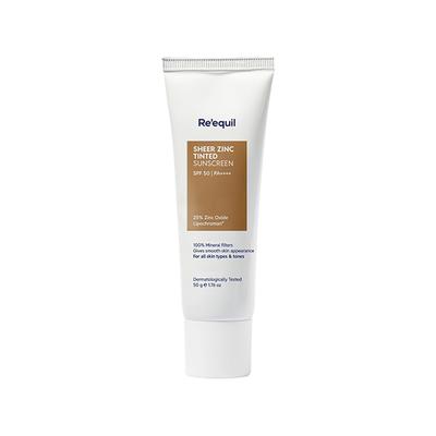 Reequil Sheer Zinc Tinted Mineral Sunscreen Spf 50 Pa+++ 50 gm - Face Sunscreen