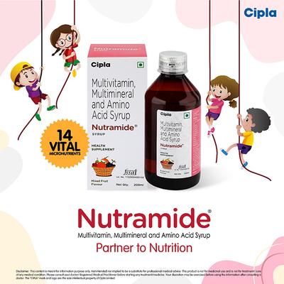 Nutramide Mixed Fruit Flavour Syrup 200ml - Supplements-Vam