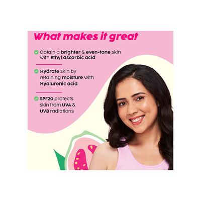 PLIX Guava Glow Smoothie Moisturizer for Brighter Skin with Vitamin C & ALA - Face Cream for Even-tone Skin, Promotes Hydration for Men & Women 50 gm - Face Moisturizers