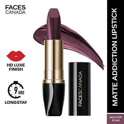 Faces Canada Matte Addiction Lipstick Delicate Plum 09 3.7 gm - Lipsticks