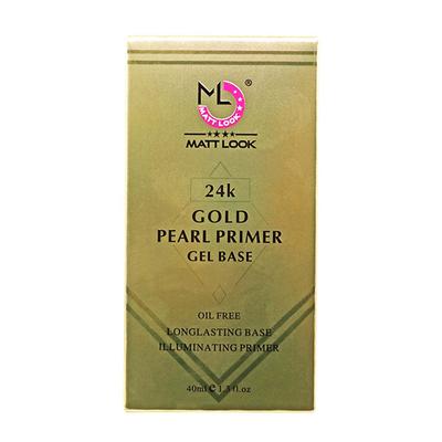 Matt Look PR-05 24K Gold Pearl Primer Gel Base, Oil Free and Long - Lasting, Illuminating Primer 40ml - Primer