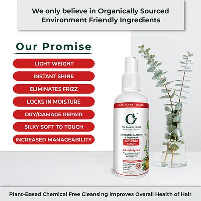 Organic Forest 100% VEGAN Anti Frizz Hair Serum 50 ml - Hair Serums