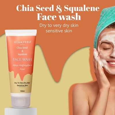 Glamveda Chia Seeds & Squalene Nourishing Face WashFor Nourishing & Delay'S Signs Of Aging 100 ml - Face Wash & Cleansers
