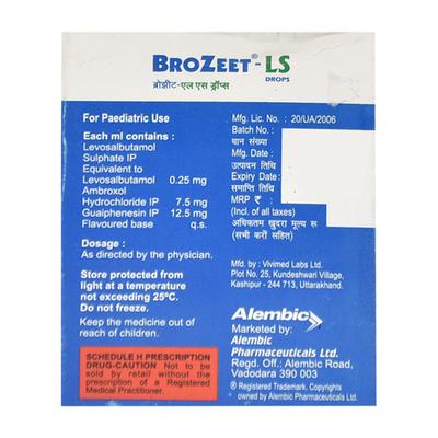 Brozeet LS Drops 15ml - Asthma/COPD-Ast