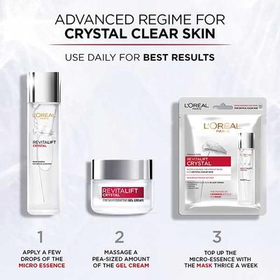 L'Oreal Paris Revitalift Crystal Fresh Hydrating Gel Cream, Oil-Free Face Moisturizer With Salicylic Acid 50 ml - Face Moisturizers