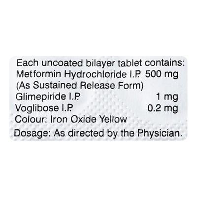 Gluconorm VG 1mg Tablet 15'S - Diabetes-Ant